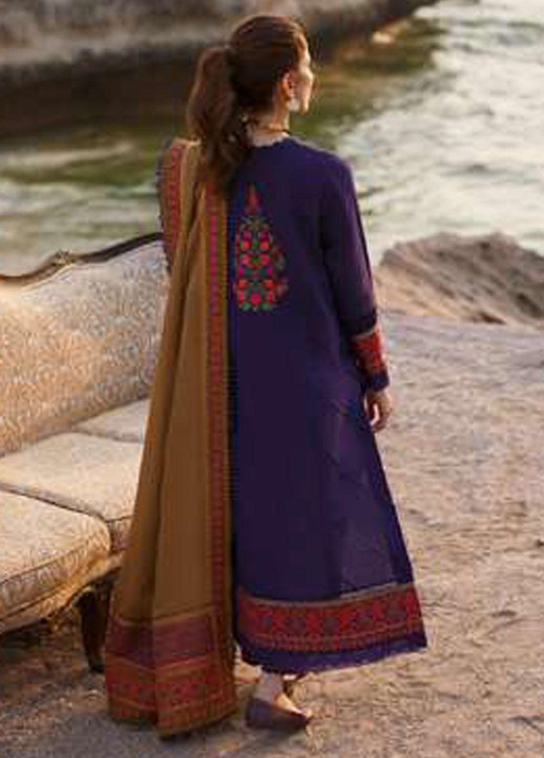 Sahel By Zaha Embroidered Khaddar Suits Unstitched 3 Piece ZKS21S ZW2-21-14 MANELI - Winter Collection
