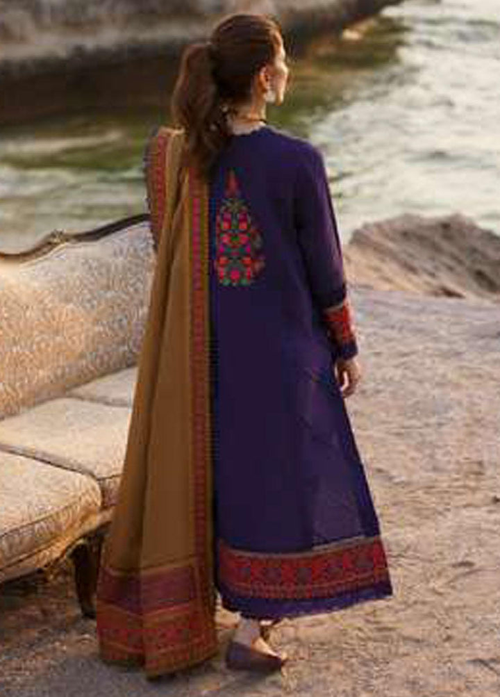 Sahel By Zaha Embroidered Khaddar Suits Unstitched 3 Piece ZKS21S ZW2-21-14 MANELI - Winter Collection