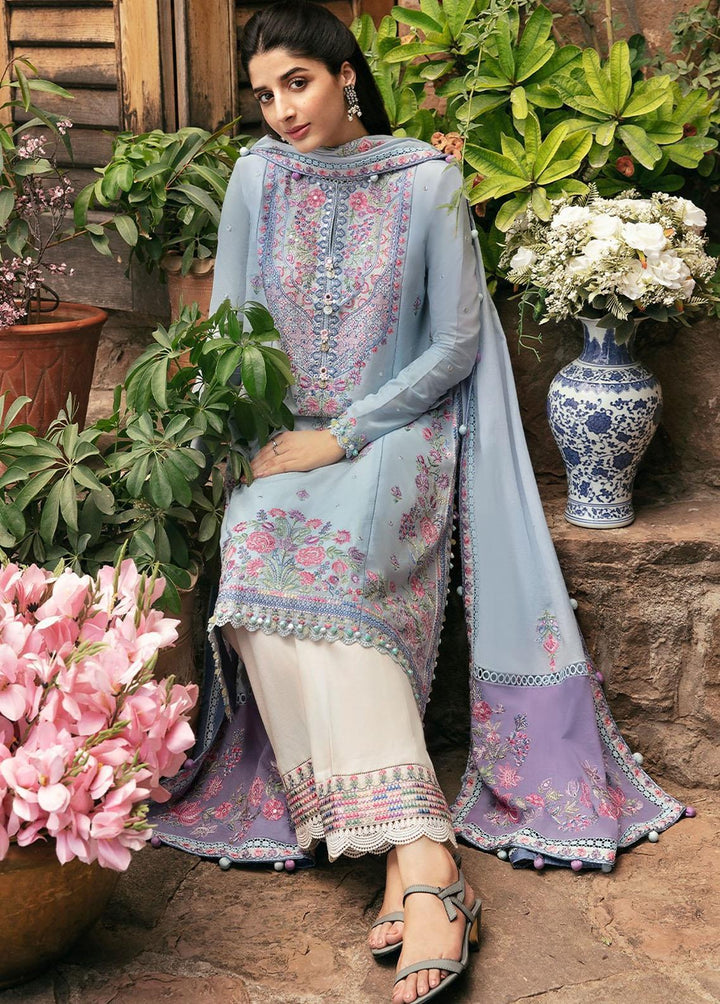 Zaha By Khadijah Shah Embroidered Lawn Suits Unstitched 3 Piece ZKS22F ZF-22-03 NARINA - Festive Collection