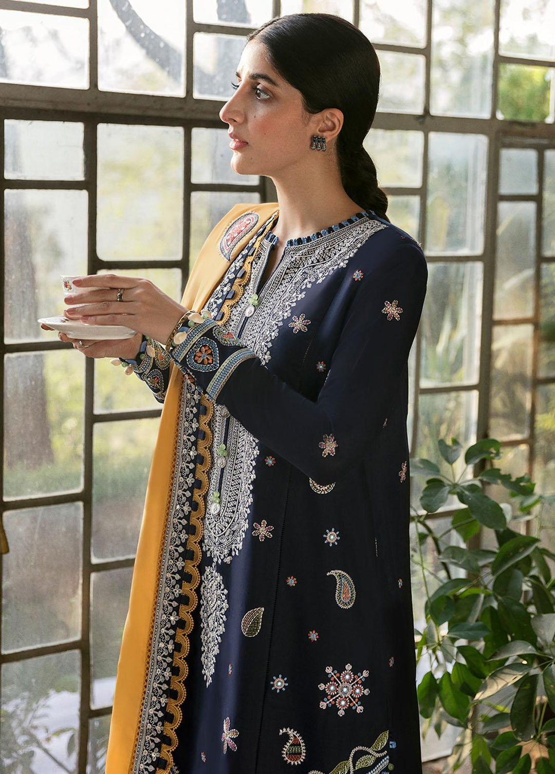 Zaha By Khadijah Shah Embroidered Lawn Suits Unstitched 3 Piece ZKS22F ZF-22-04 VEJAH - Festive Collection