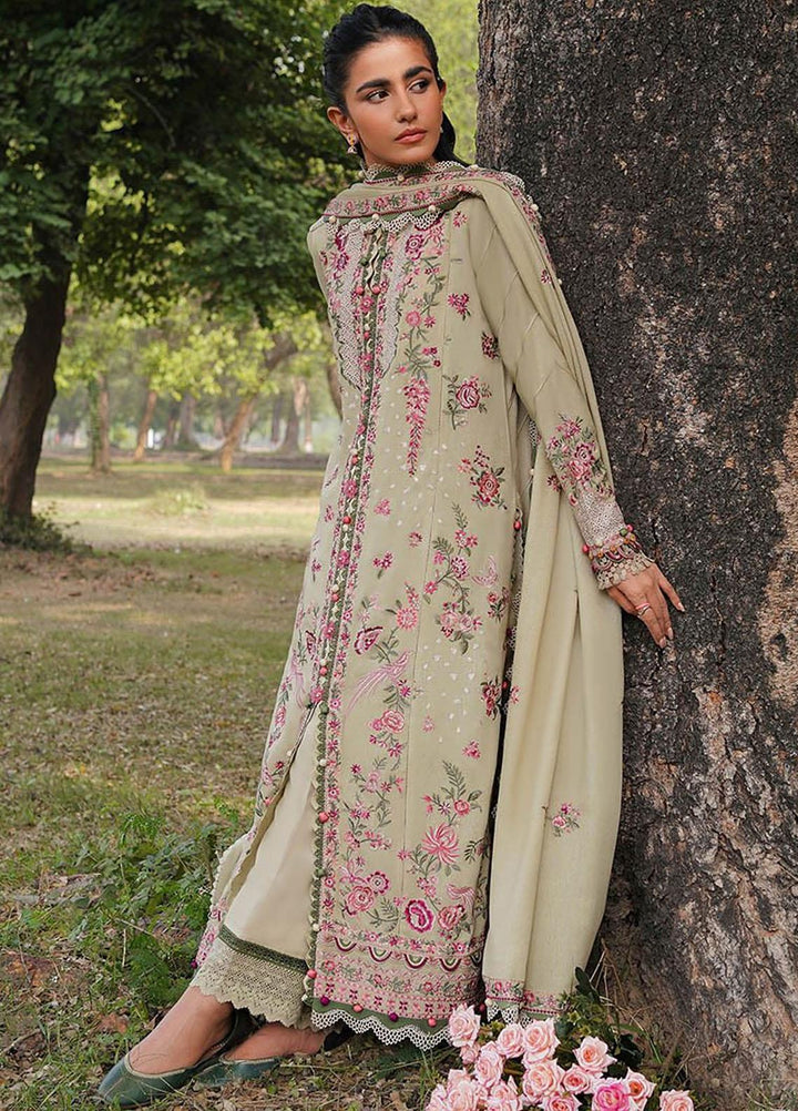Zaha Embroidered Karandi Suits Unstitched 3 Piece ZKS23W-2 ZW2-23-01 Sarv - Winter Collection