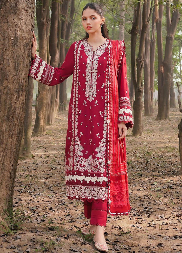 Zaha Embroidered Karandi Suits Unstitched 3 Piece ZKS23W-2 ZW2-23-02 Alalah - Winter Collection