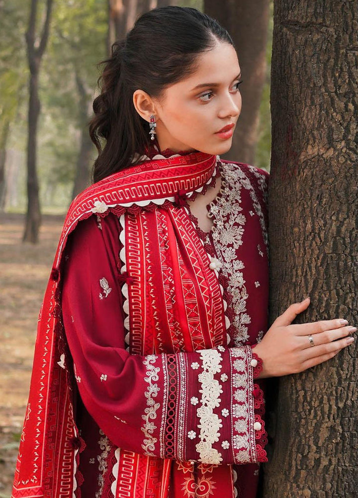 Zaha Embroidered Karandi Suits Unstitched 3 Piece ZKS23W-2 ZW2-23-02 Alalah - Winter Collection