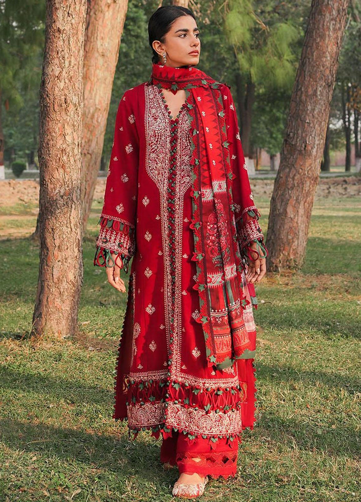 Zaha Embroidered Khaddar Suits Unstitched 3 Piece ZKS23W-2 ZW2-23-05 Lina - Winter Collection