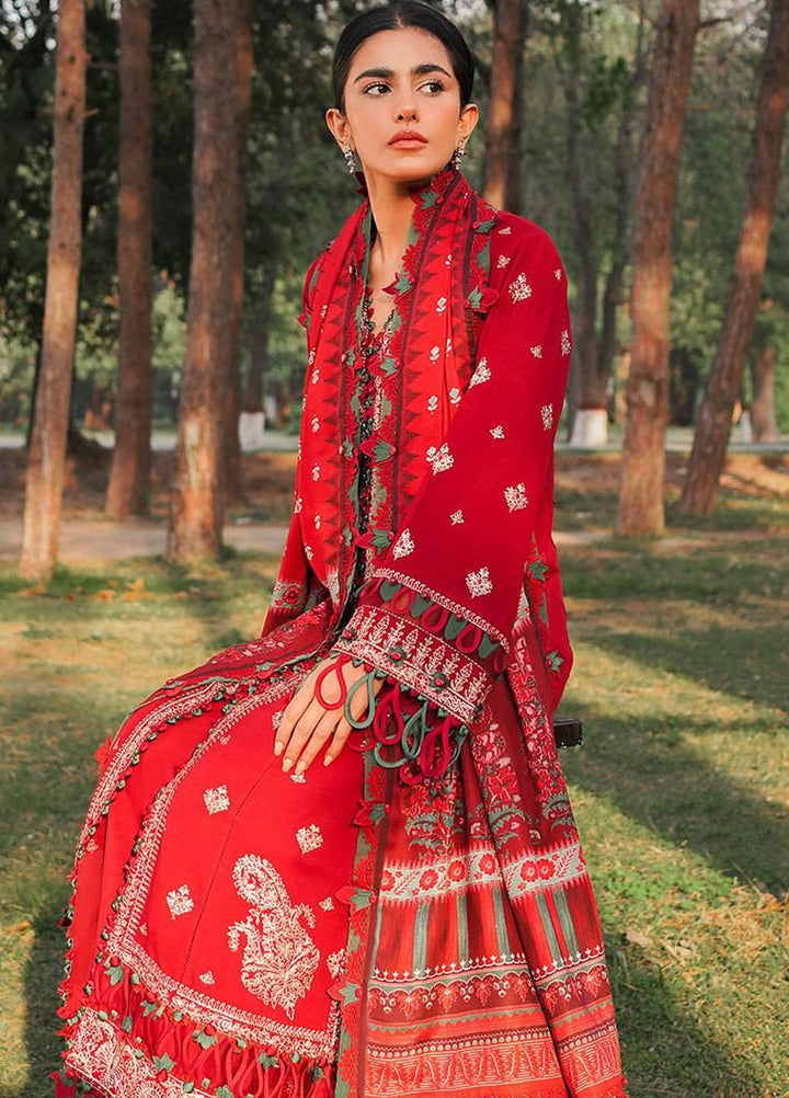 Zaha Embroidered Khaddar Suits Unstitched 3 Piece ZKS23W-2 ZW2-23-05 Lina - Winter Collection