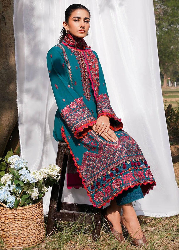 Zaha Embroidered Khaddar Suits Unstitched 3 Piece ZKS23W-2 ZW2-23-06 Jehan - Winter Collection