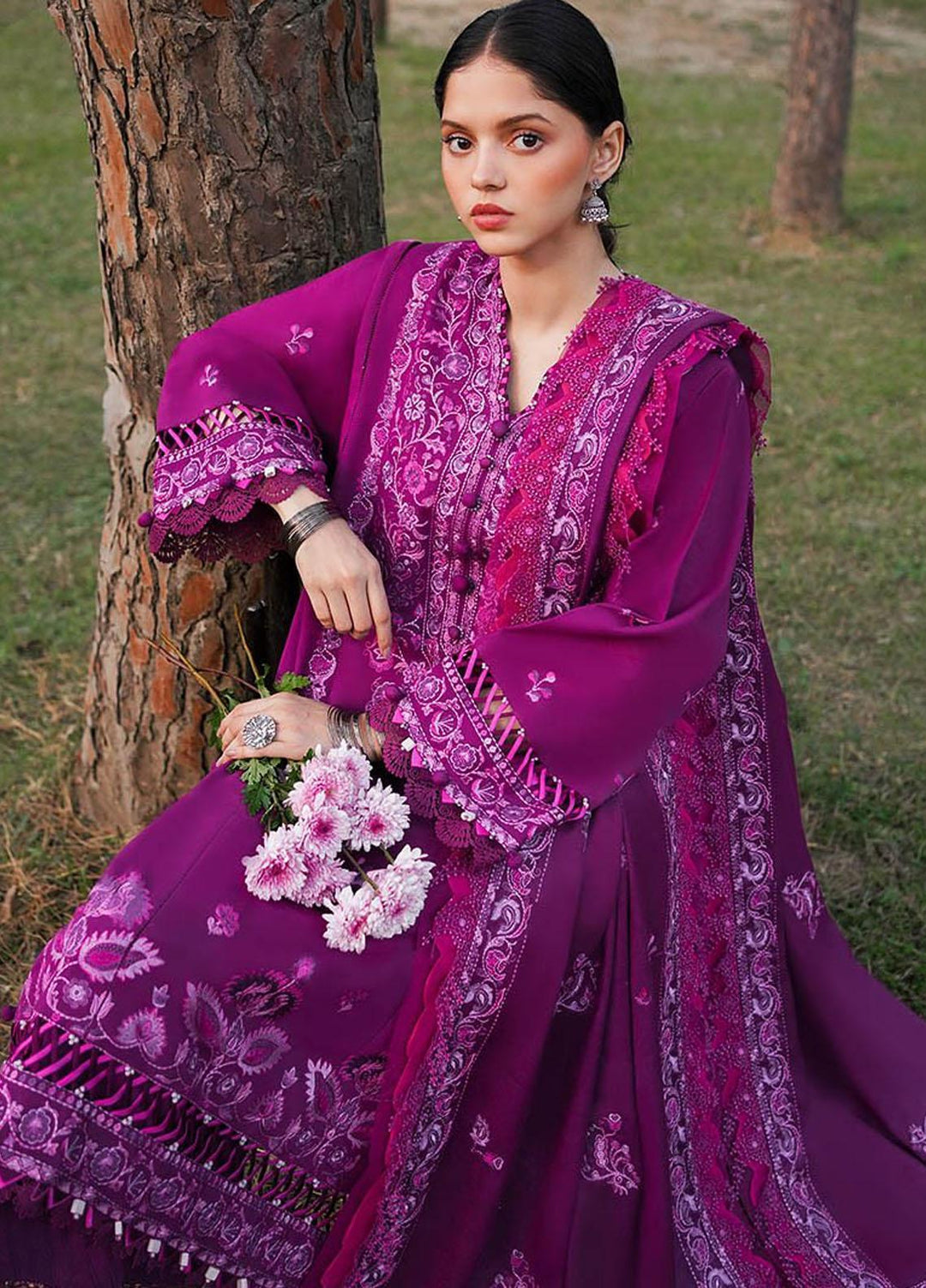 Zaha Embroidered Khaddar Suits Unstitched 3 Piece ZKS23W-2 ZW2-23-10 Souzan - Winter Collection