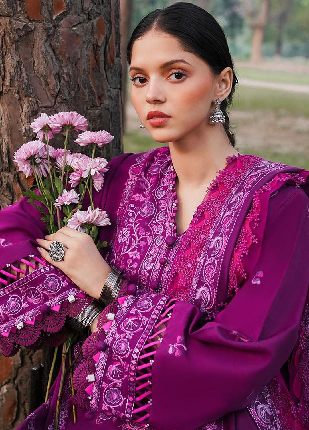 Zaha Embroidered Khaddar Suits Unstitched 3 Piece ZKS23W-2 ZW2-23-10 Souzan - Winter Collection