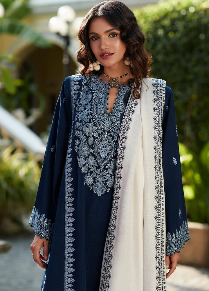 Zaha By Khadijah Shah Embroidered Khaddar Suits Unstitched 3 Piece ZKS22W ZW-22-01 ELMAS - Winter Collection