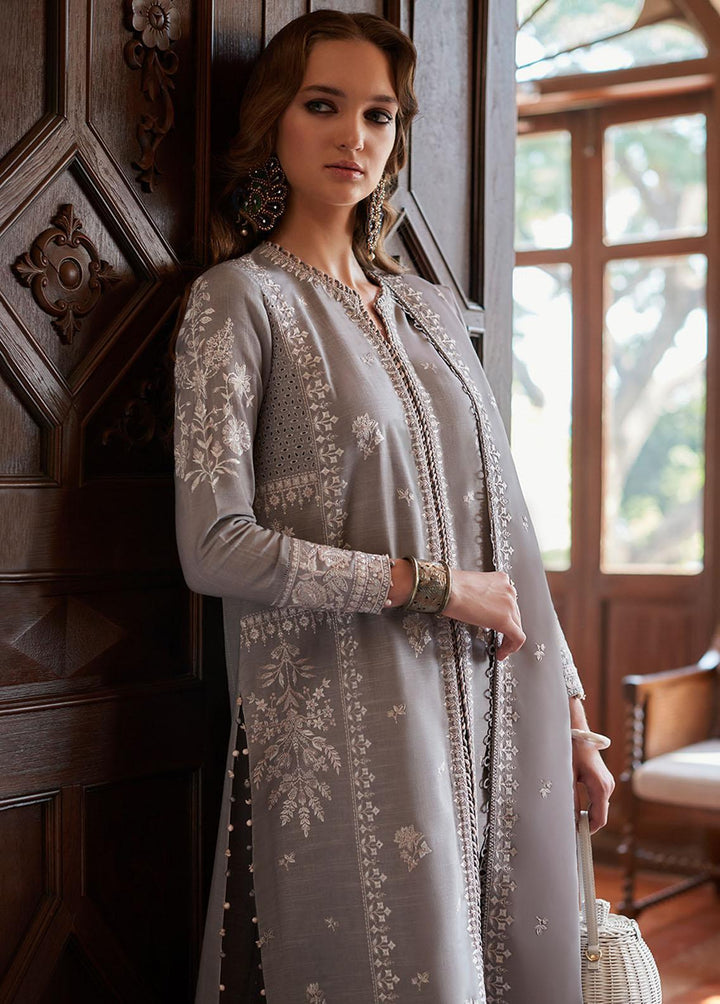 Zaha By Khadijah Shah Embroidered Khaddar Suits Unstitched 3 Piece ZKS22W ZW-22-10 GUL - Winter Collection