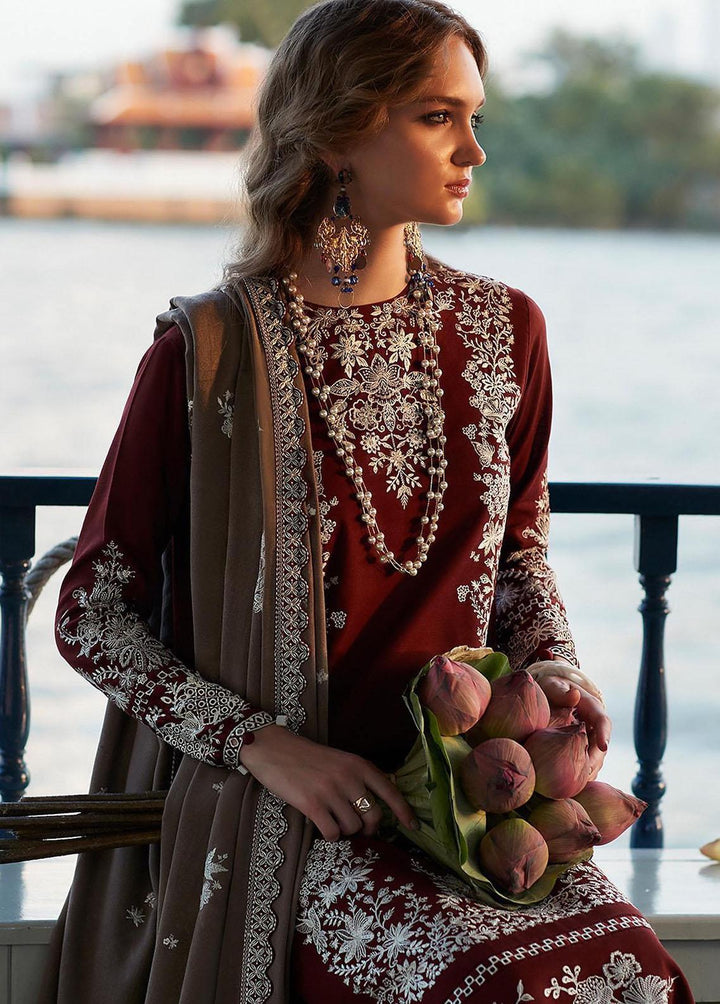 Zaha By Khadijah Shah Embroidered Khaddar Suits Unstitched 3 Piece ZKS22W ZW-22-12 MELIHA - Winter Collection