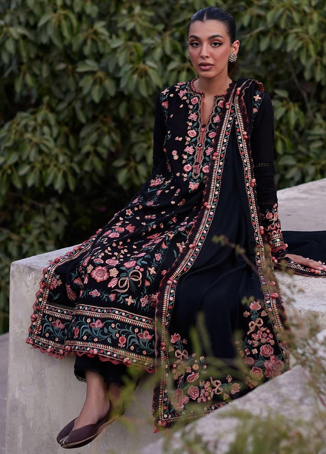 Zaha By Khadijah Shah Embroidered  Suits Unstitched 3 Piece ZKS23W ZW23-02 NEHIR - Winter Collection