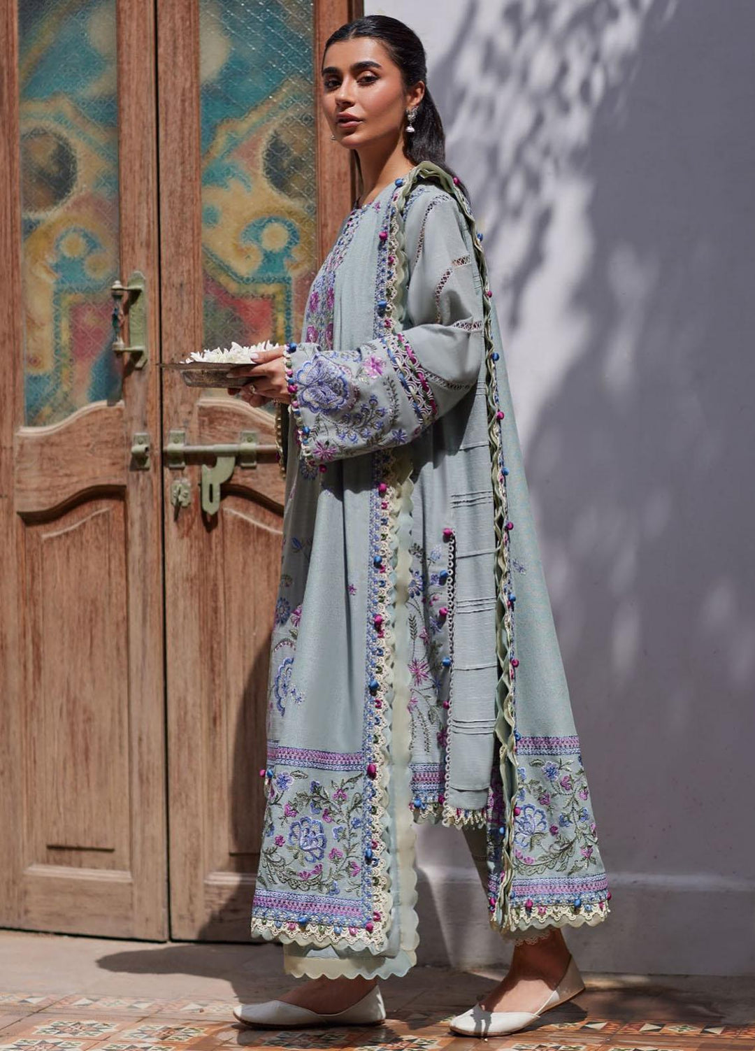 Zaha By Khadijah Shah Embroidered  Suits Unstitched 3 Piece ZKS23W ZW23-04 DERYA - Winter Collection