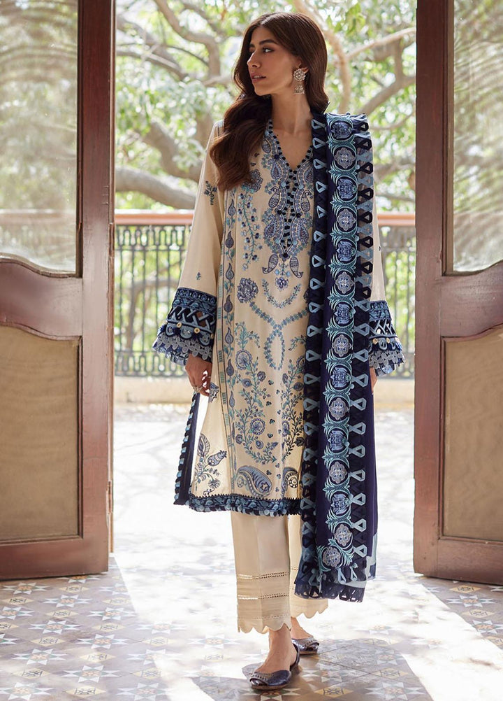 Zaha By Khadijah Shah Embroidered  Suits Unstitched 3 Piece ZKS23W ZW23-07 LINA - Winter Collection