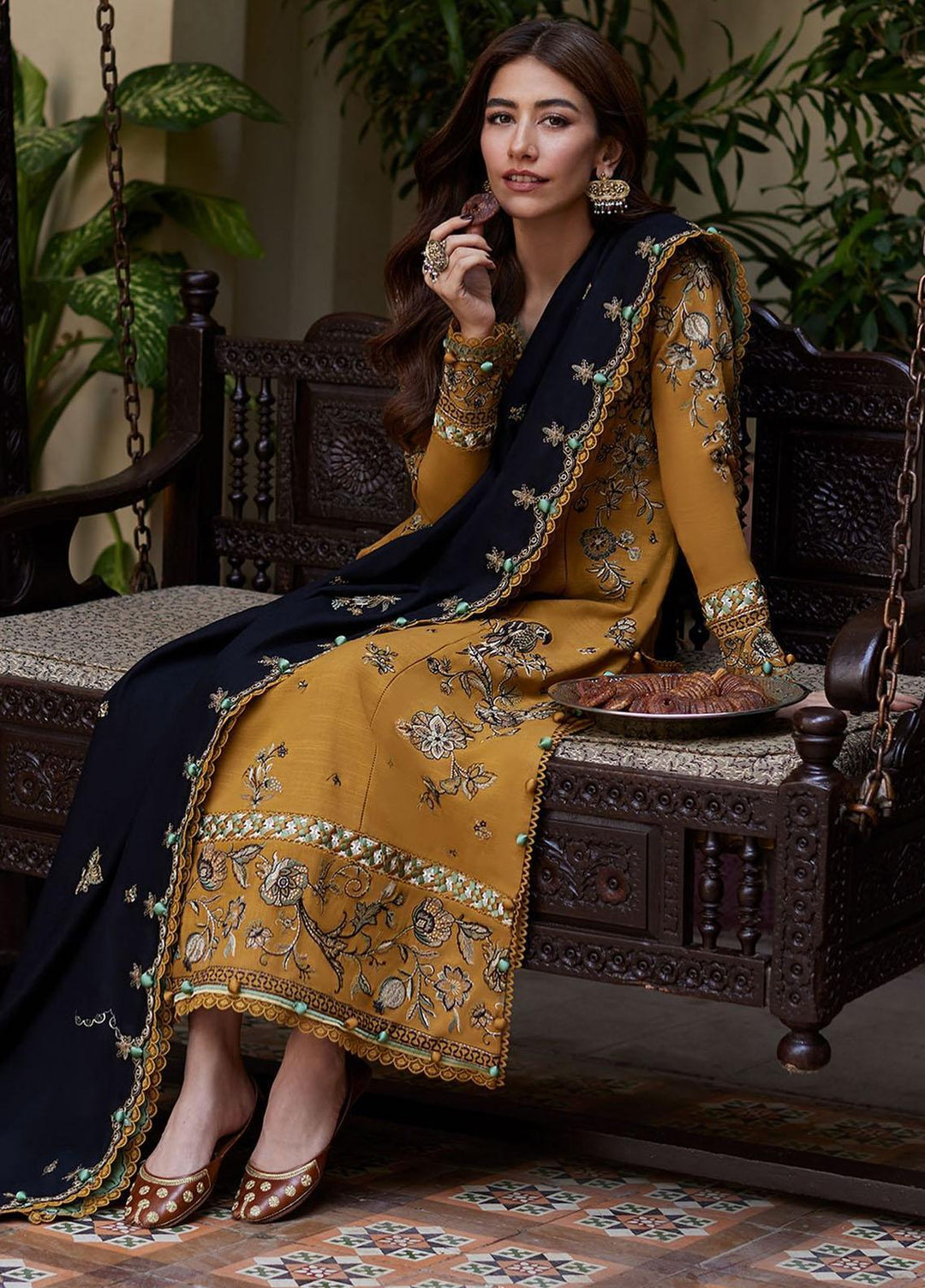 Zaha By Khadijah Shah Embroidered  Suits Unstitched 3 Piece ZKS23W ZW23-11 MELIHA - Winter Collection