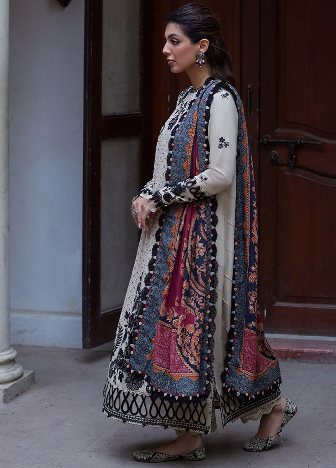 Zaha By Khadijah Shah Embroidered  Suits Unstitched 3 Piece ZKS23W ZW23-12 LARAH - Winter Collection