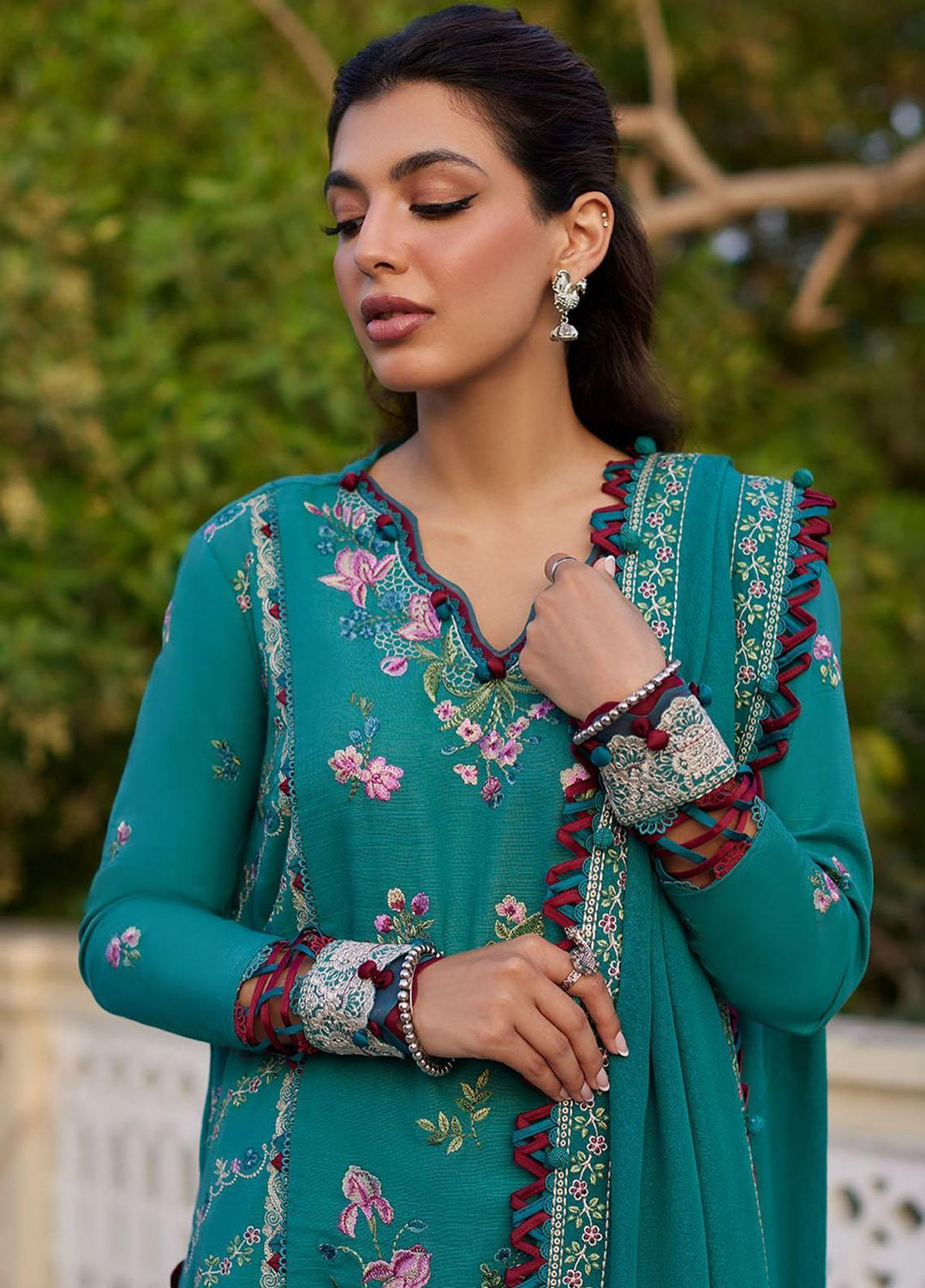 Zaha By Khadijah Shah Embroidered  Suits Unstitched 3 Piece ZKS23W ZW23-13 NEYLAN - Winter Collection