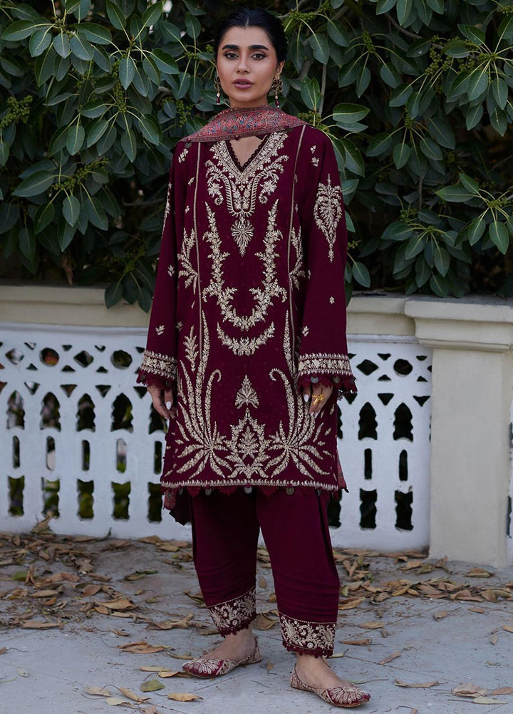 Zaha By Khadijah Shah Embroidered  Suits Unstitched 3 Piece ZKS23W ZW23-15 SERRA - Winter Collection