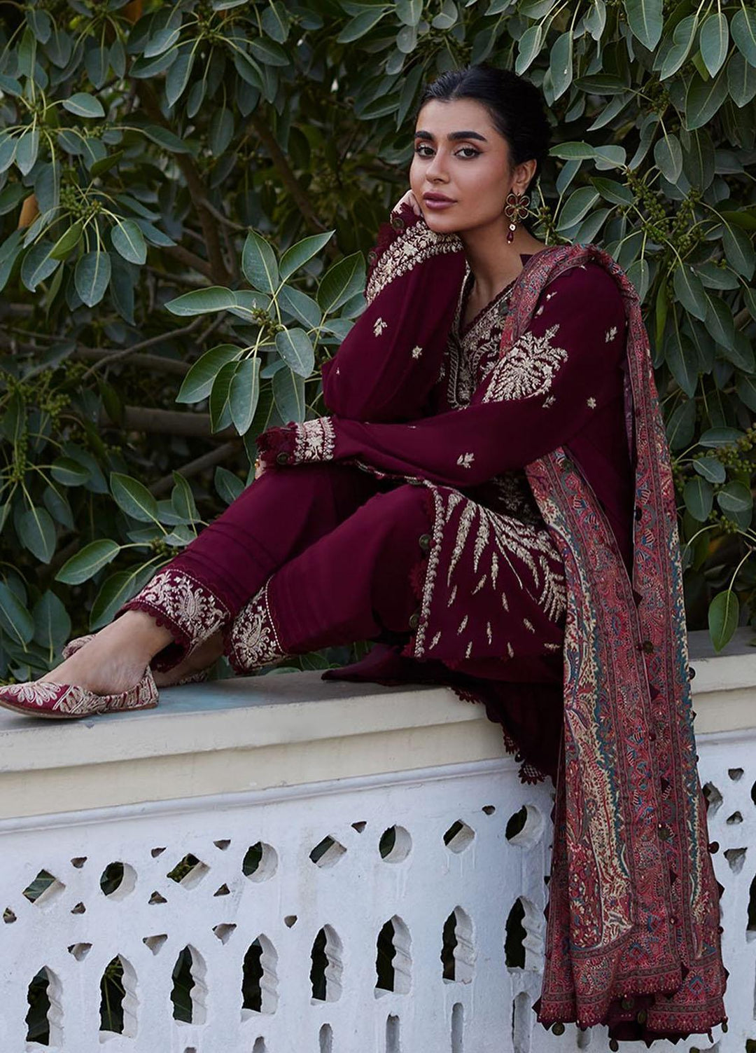 Zaha By Khadijah Shah Embroidered  Suits Unstitched 3 Piece ZKS23W ZW23-15 SERRA - Winter Collection