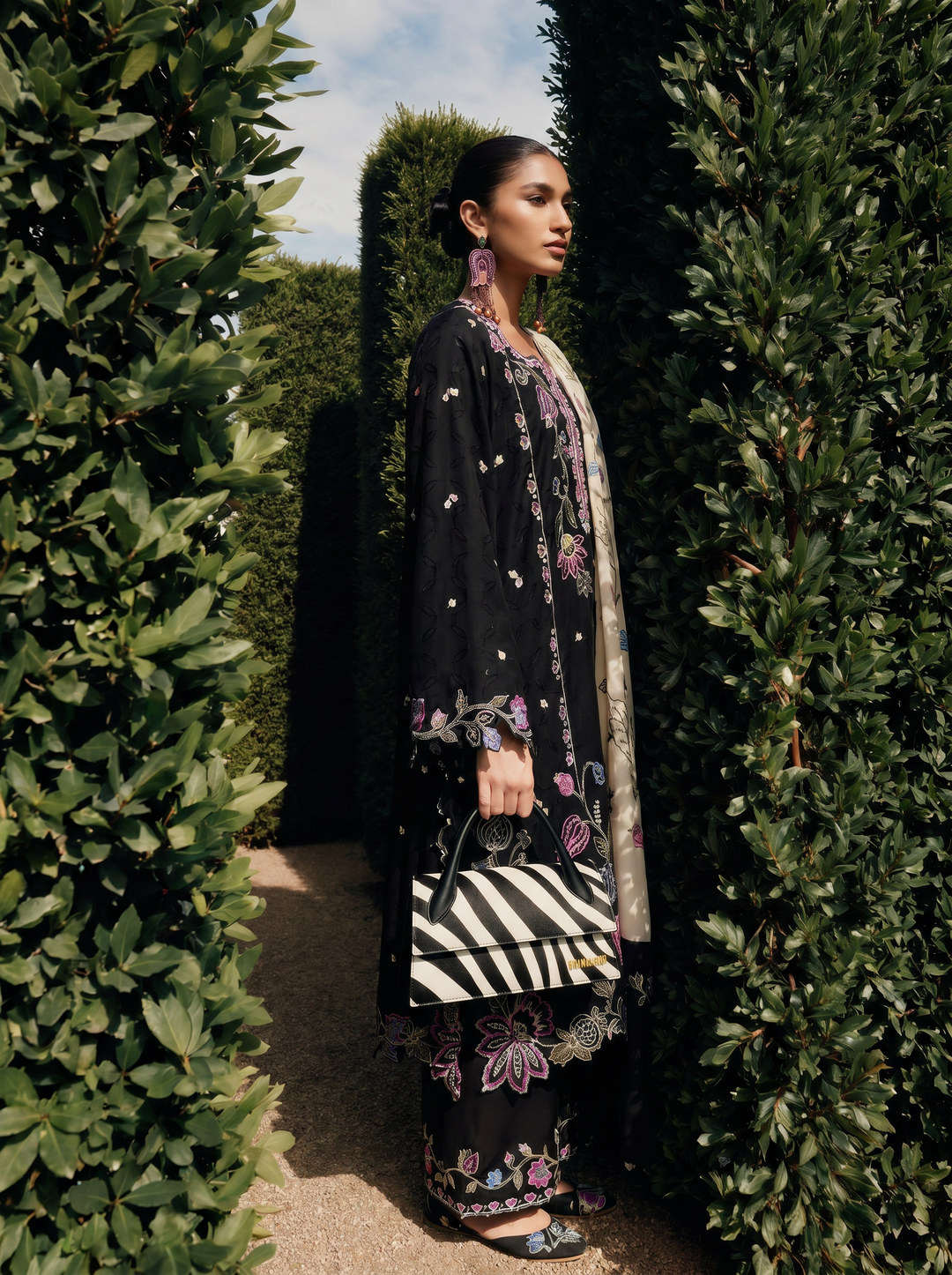 Meili by Zaha Unstitched Embroidered Lawn 3 Piece Suit ZK26UML ZL26-07B - Festive Collection