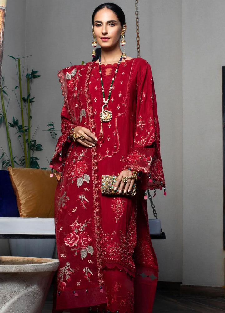 Zahara By Muraad Embroidered Raw Silk Suits Unstitched 3 Piece MU22Z D-002 Zennia - Luxury Collection
