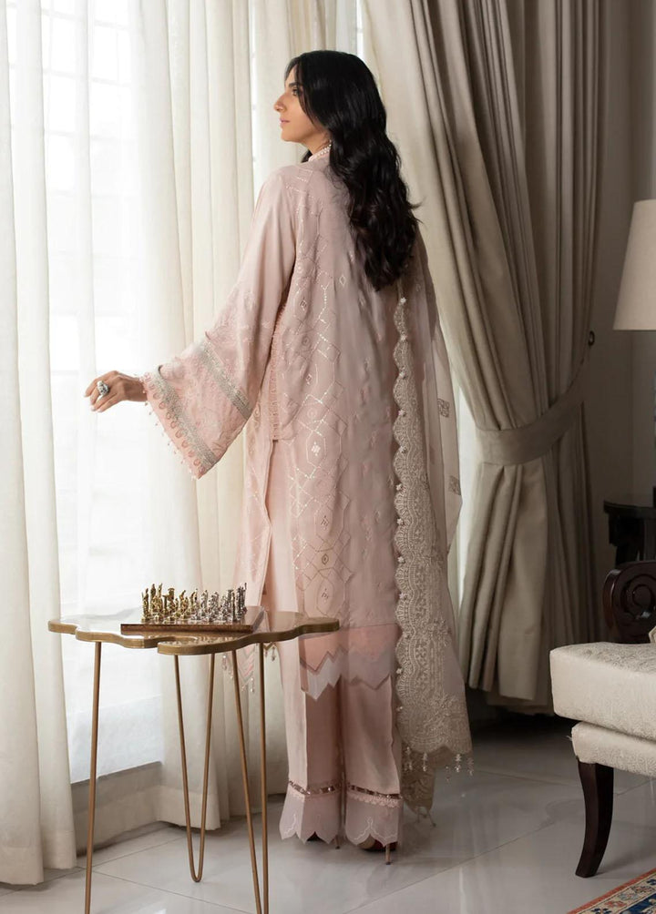 Zahara By Muraad Embroidered Raw Silk Suits Unstitched 3 Piece MU22Z D-005 Peony - Luxury Collection