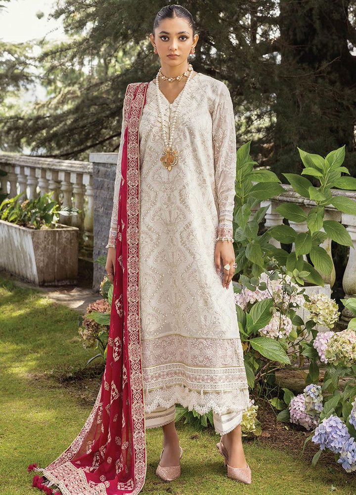 Zahra By Xenia Formals Embroidered Chiffon Suits Unstitched 3 Piece XE23Z D-01 Shaqraa - Luxury Collection