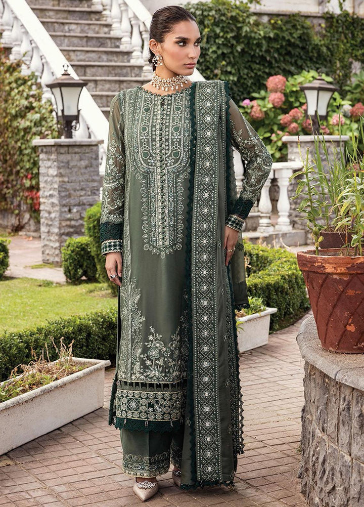 Zahra By Xenia Formals Embroidered Chiffon Suits Unstitched 3 Piece XE23Z D-02 Amvi - Luxury Collection