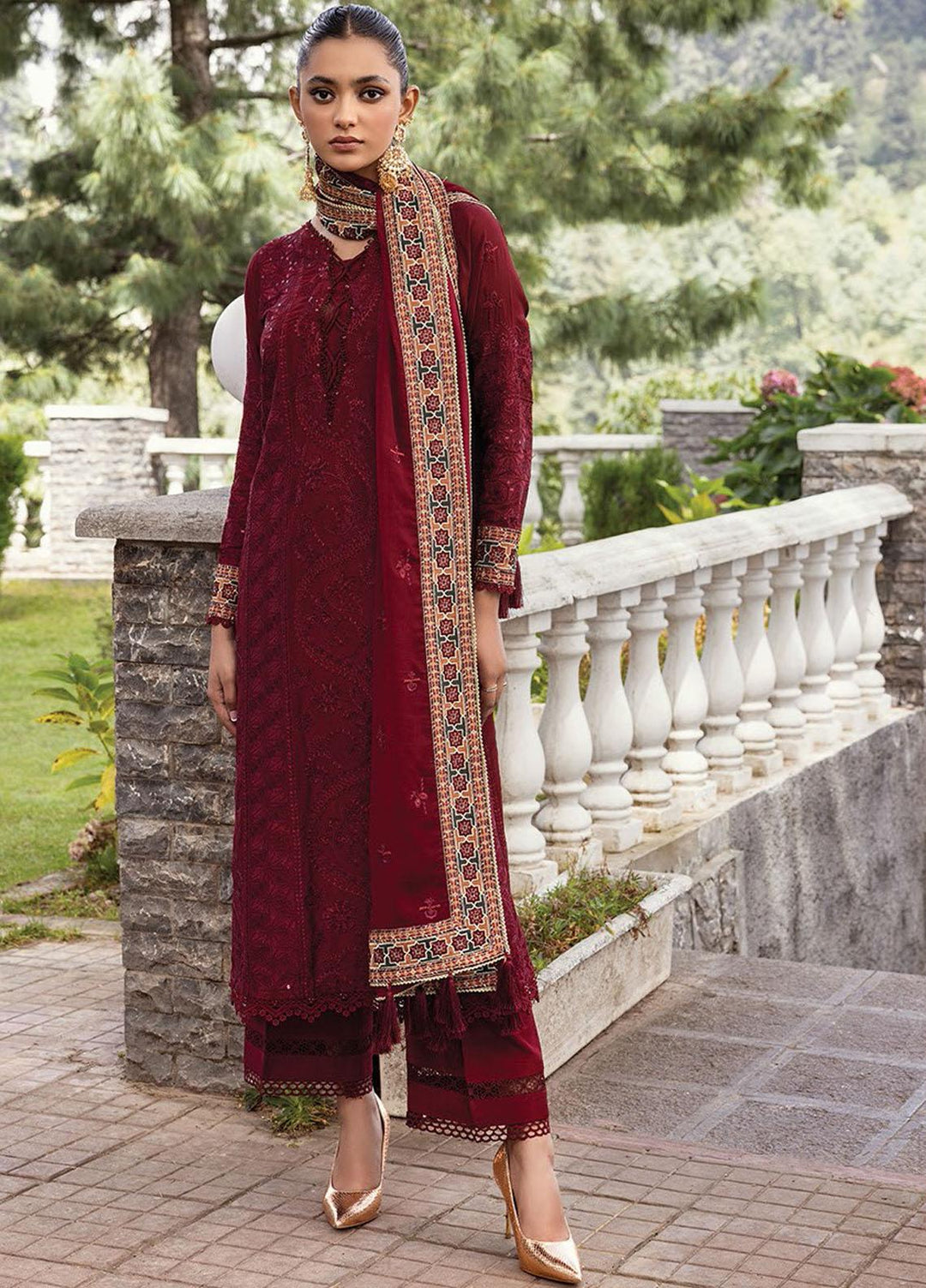 Zahra By Xenia Formals Embroidered Raw Silk Suits Unstitched 3 Piece XE23Z D-03 Tanya - Luxury Collection