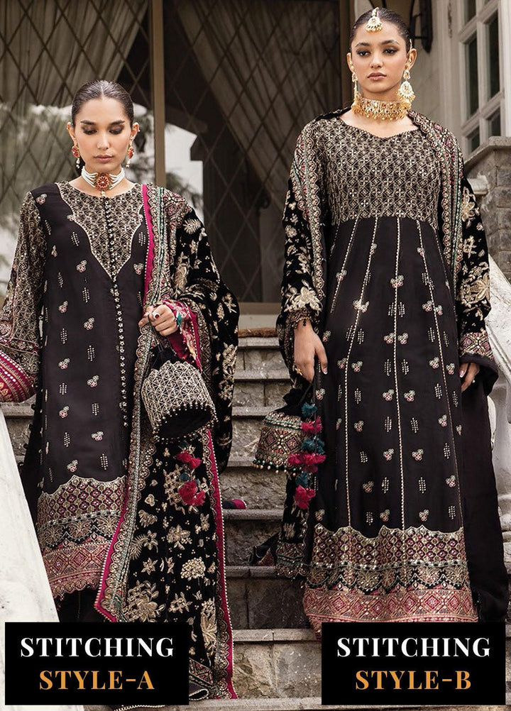 Zahra By Xenia Formals Embroidered Chiffon Suits Unstitched 3 Piece XE23Z D-04 Taalih - Luxury Collection