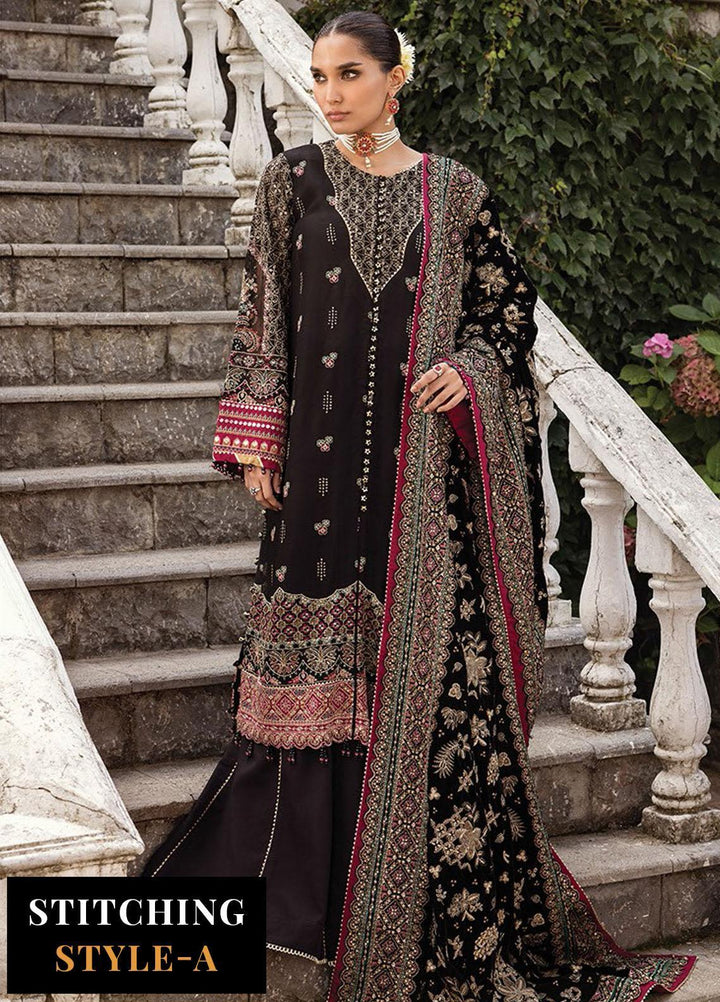 Zahra By Xenia Formals Embroidered Chiffon Suits Unstitched 3 Piece XE23Z D-04 Taalih - Luxury Collection