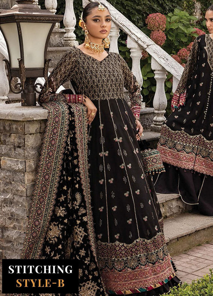 Zahra By Xenia Formals Embroidered Chiffon Suits Unstitched 3 Piece XE23Z D-04 Taalih - Luxury Collection