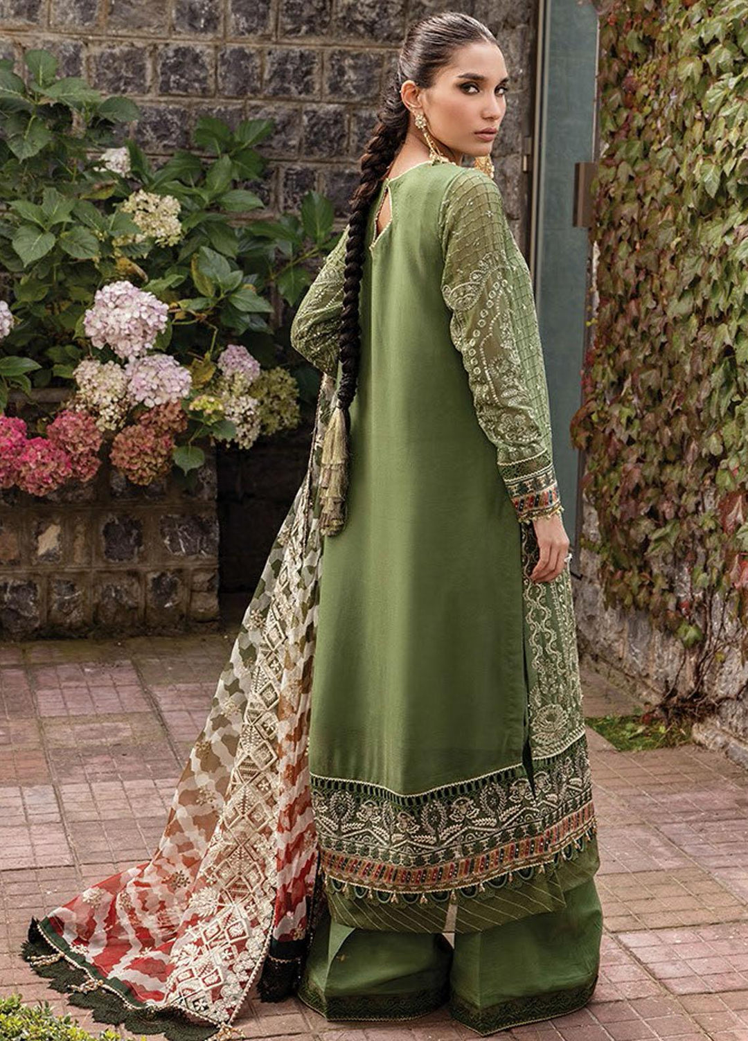 Zahra By Xenia Formals Embroidered Chiffon Suits Unstitched 3 Piece XE23Z D-05 Abal - Luxury Collection