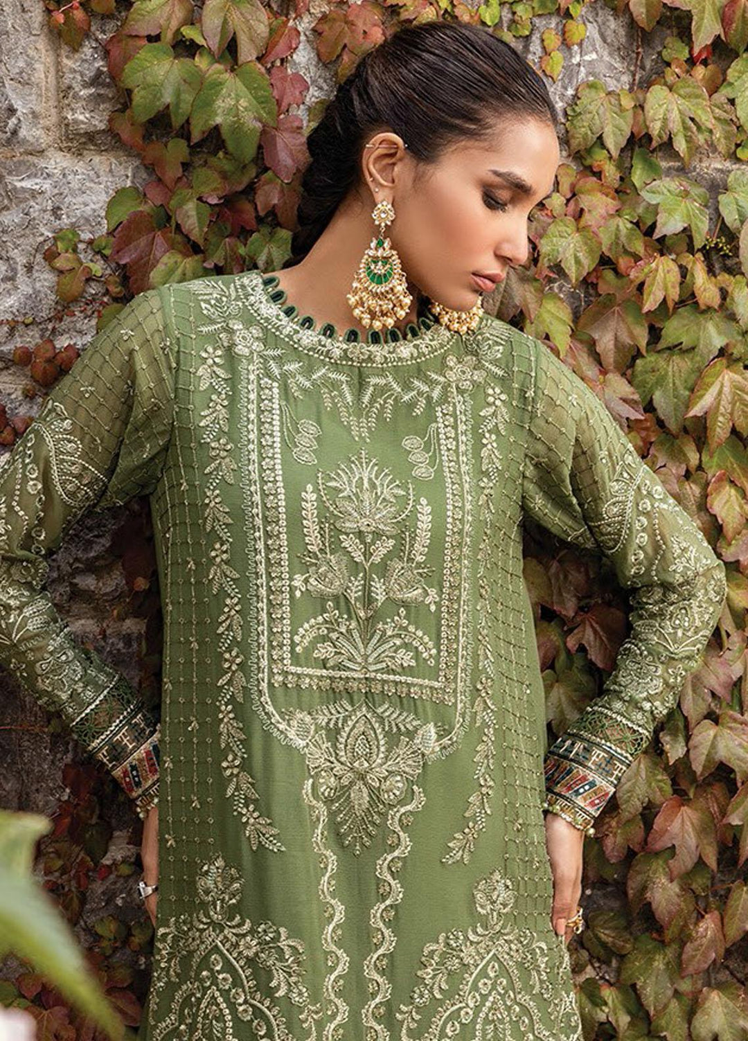 Zahra By Xenia Formals Embroidered Chiffon Suits Unstitched 3 Piece XE23Z D-05 Abal - Luxury Collection