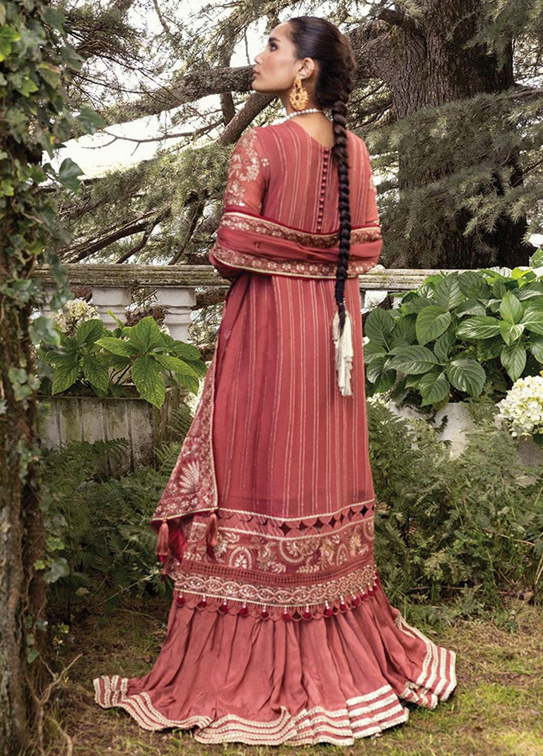 Zahra By Xenia Formals Embroidered Chiffon Suits Unstitched 3 Piece XE23Z D-06 Abha - Luxury Collection