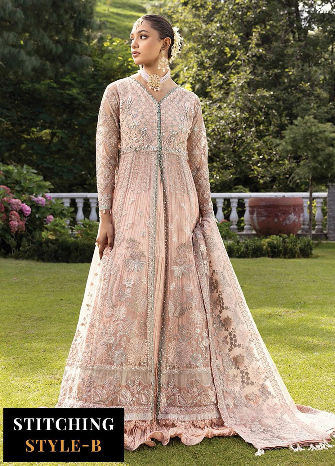 Zahra By Xenia Formals Embroidered Net Suits Unstitched 3 Piece XE23Z D-07 Maisha - Luxury Collection