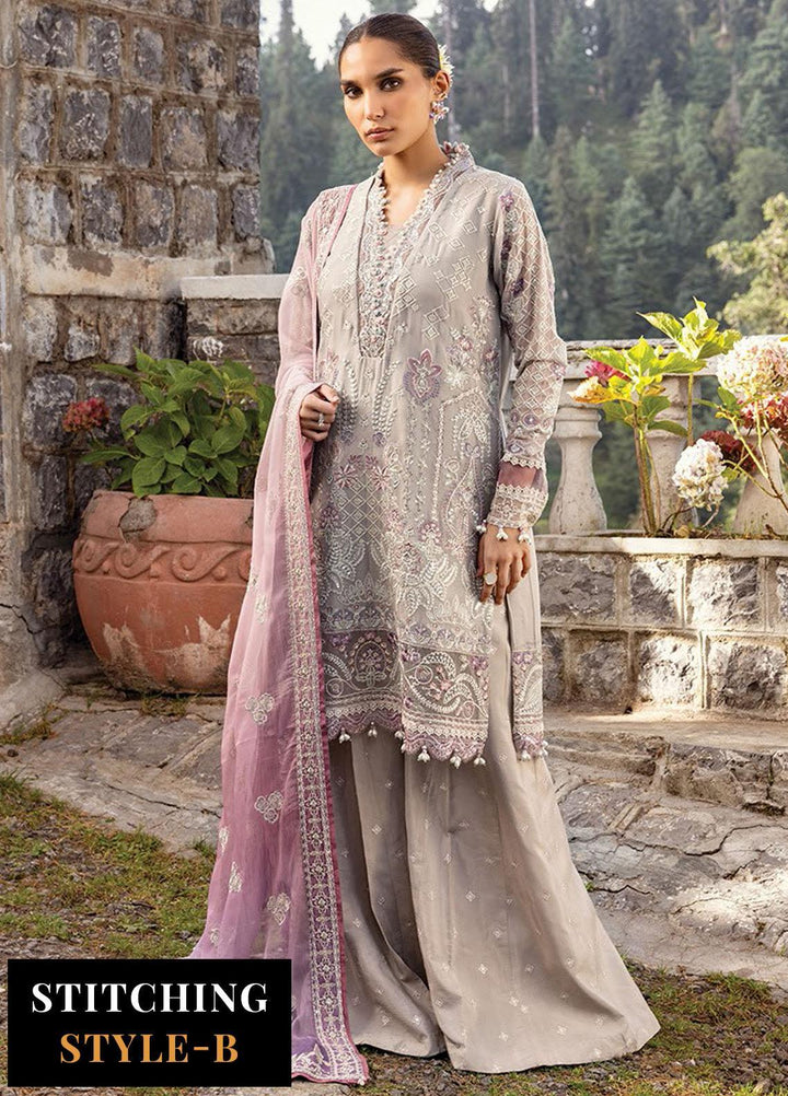 Zahra By Xenia Formals Embroidered Chiffon Suits Unstitched 3 Piece XE23Z D-09 Taif - Luxury Collection