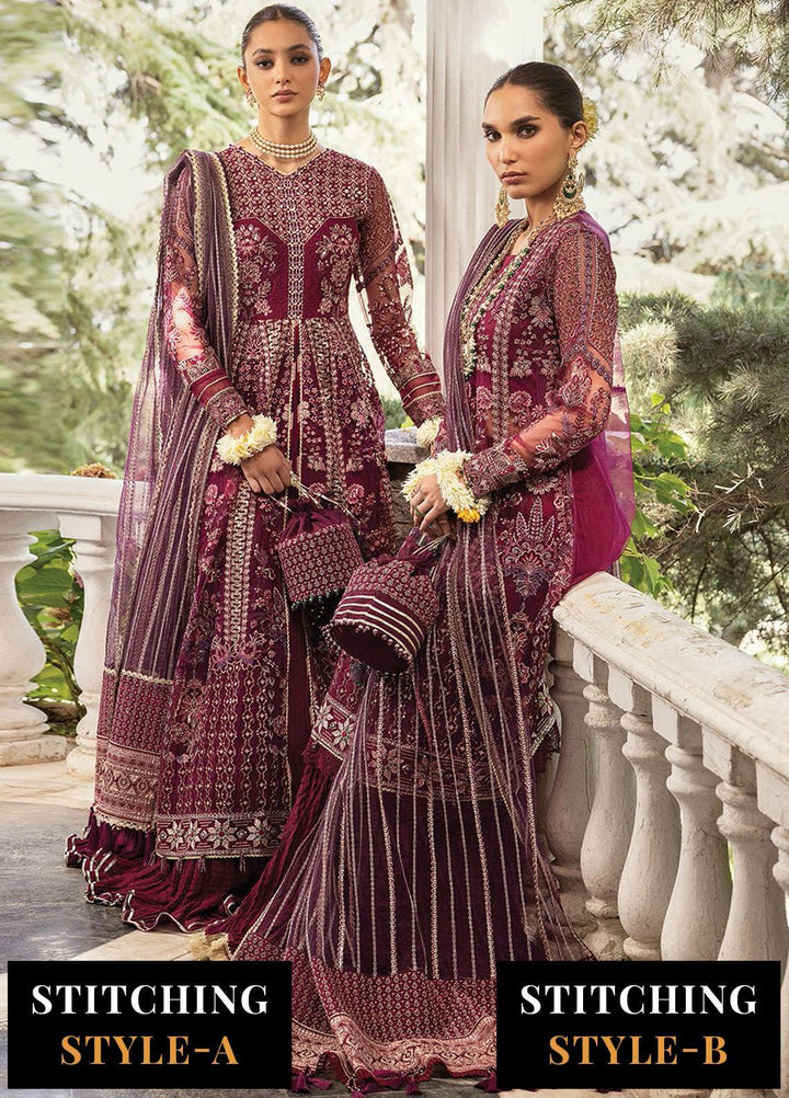 Zahra By Xenia Formals Embroidered Net Suits Unstitched 3 Piece XE23Z D-10 Marah - Luxury Collection