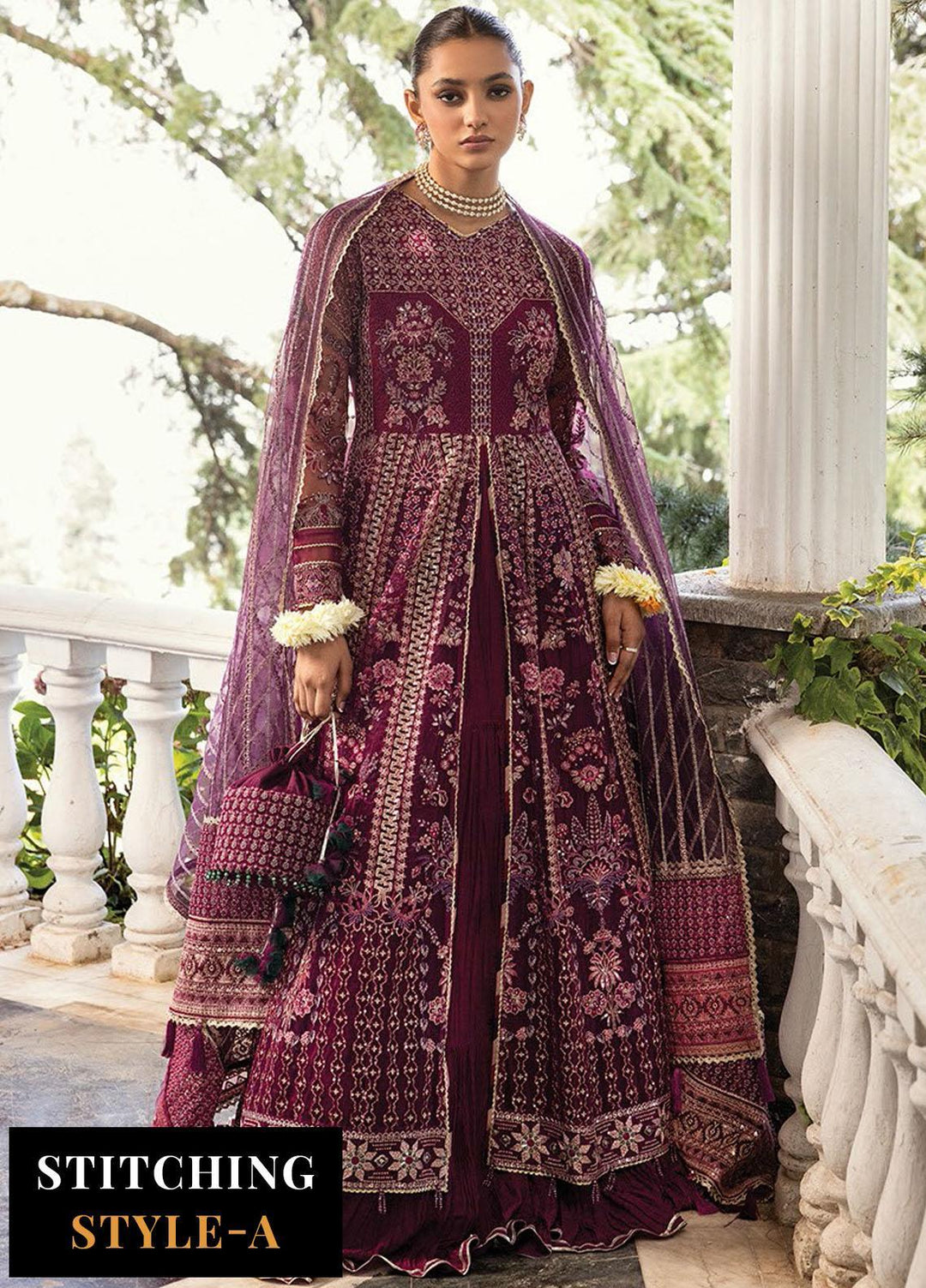 Zahra By Xenia Formals Embroidered Net Suits Unstitched 3 Piece XE23Z D-10 Marah - Luxury Collection
