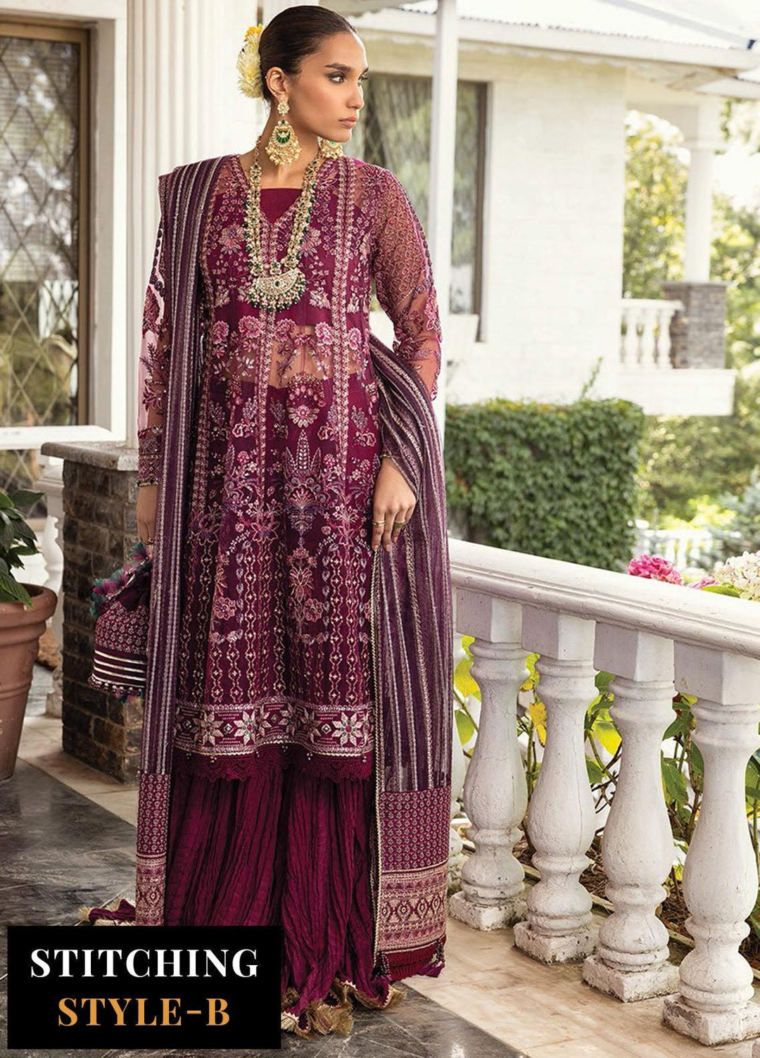 Zahra By Xenia Formals Embroidered Net Suits Unstitched 3 Piece XE23Z D-10 Marah - Luxury Collection