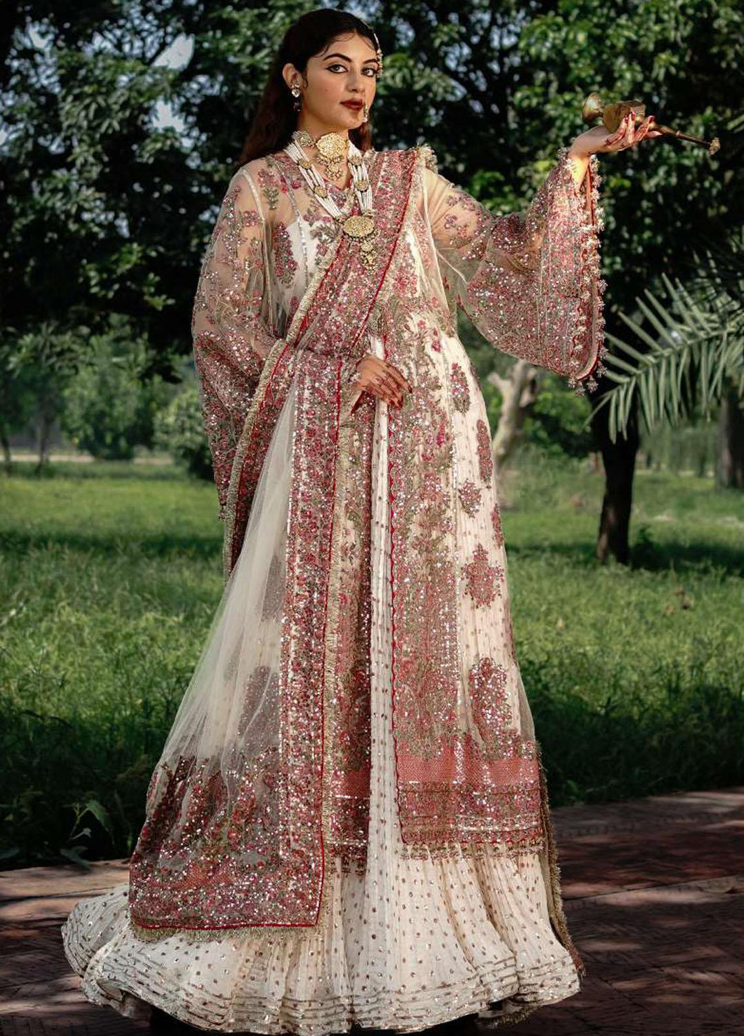 Zaib-un-Nisa by Hussain Rehar Embroidered Net Suits Unstitched 4 Piece HRR23ZN Mahtab - Festive Collection