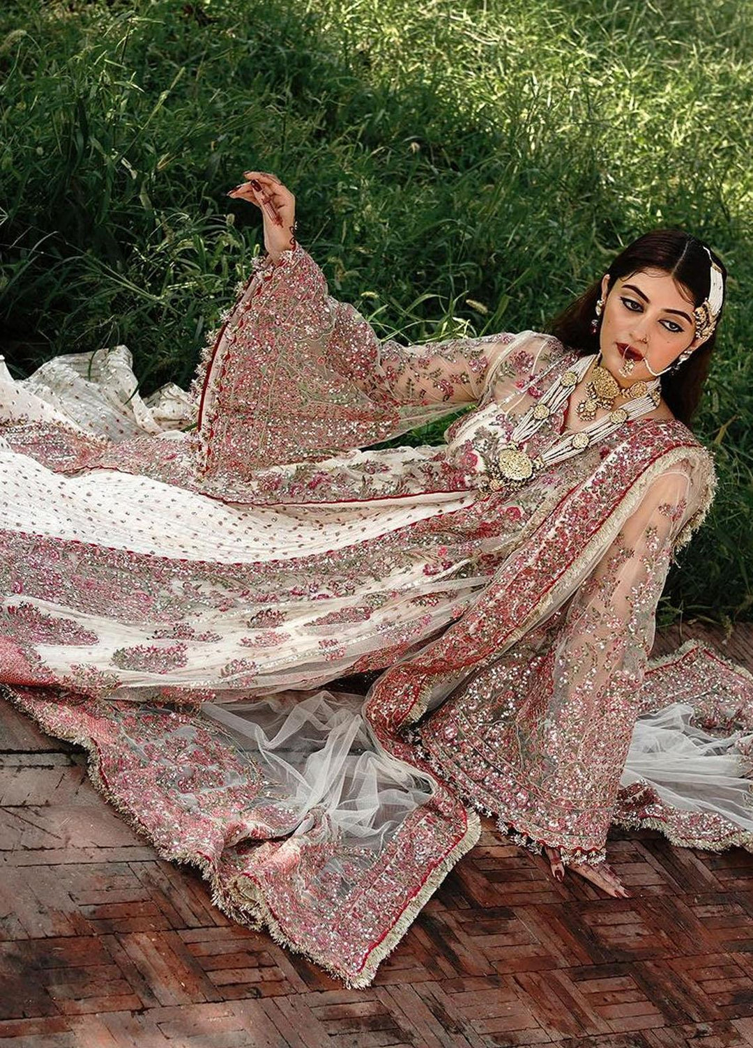 Zaib-un-Nisa by Hussain Rehar Embroidered Net Suits Unstitched 4 Piece HRR23ZN Mahtab - Festive Collection