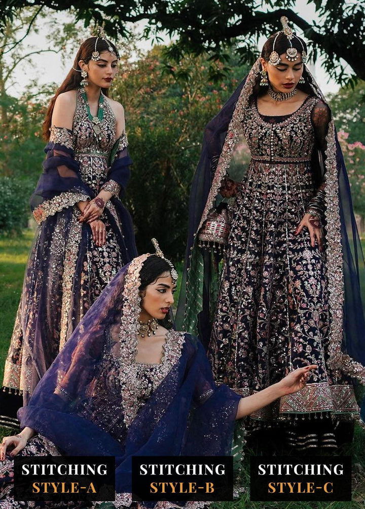 Zaib-un-Nisa by Hussain Rehar Embroidered Velvet Suits Unstitched 4 Piece HRR23ZN Falak - Festive Collection