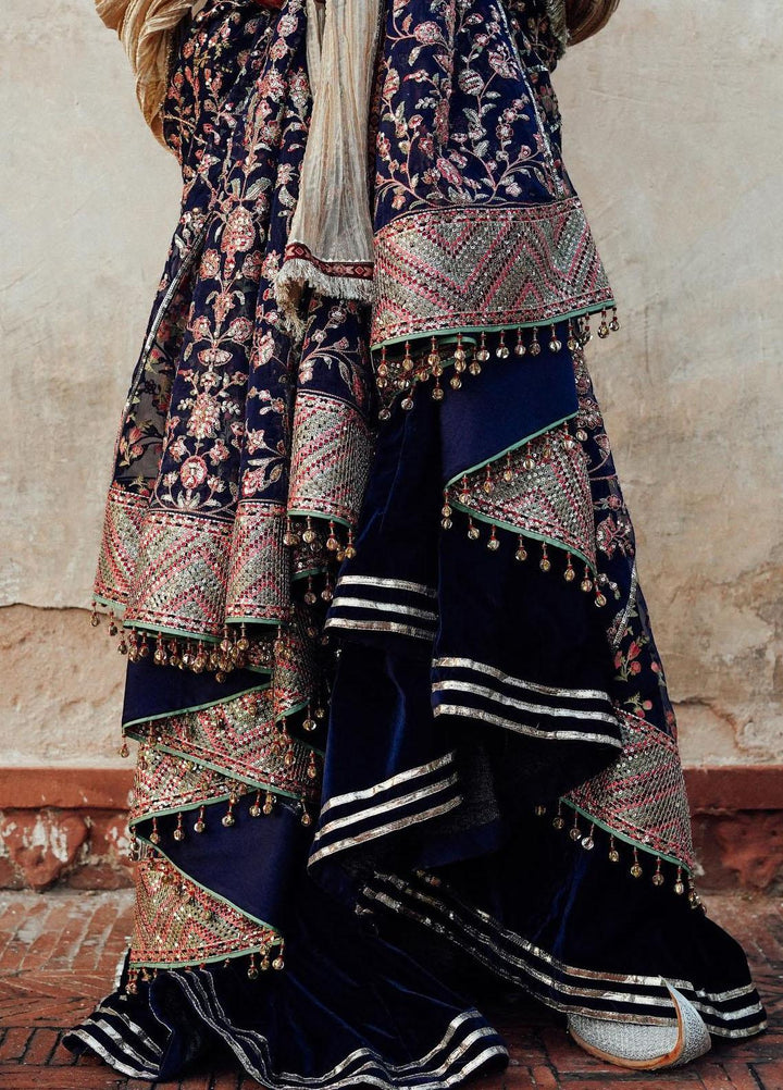 Zaib-un-Nisa by Hussain Rehar Embroidered Velvet Suits Unstitched 4 Piece HRR23ZN Falak - Festive Collection