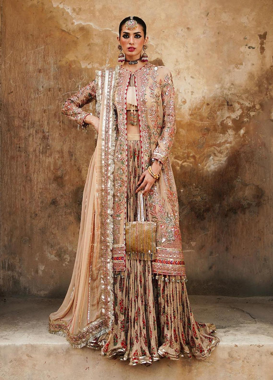 Zaib-un-Nisa by Hussain Rehar Embroidered Chiffon Suits Unstitched 4 Piece HRR23ZN Naghma - Festive Collection