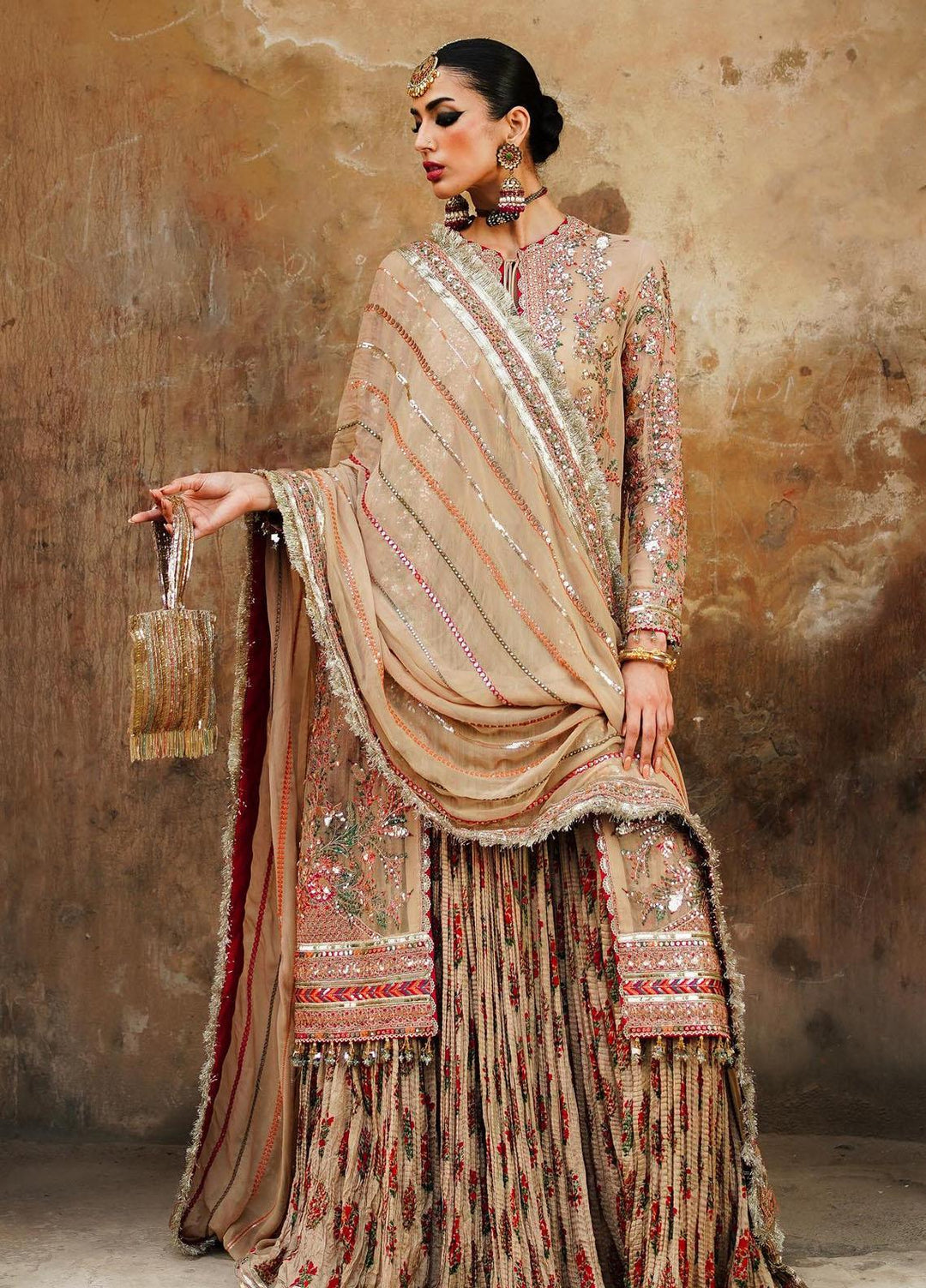 Zaib-un-Nisa by Hussain Rehar Embroidered Chiffon Suits Unstitched 4 Piece HRR23ZN Naghma - Festive Collection