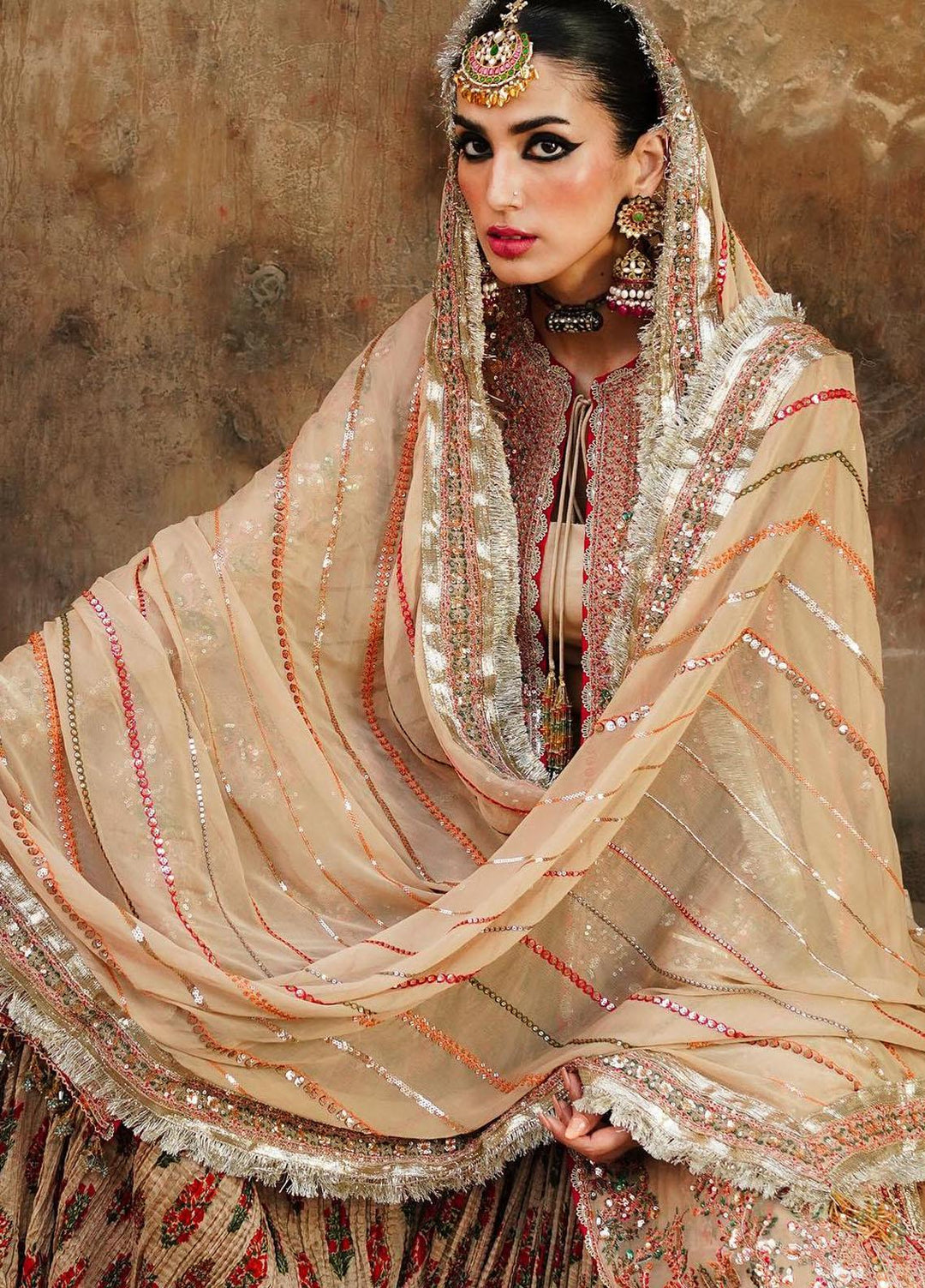 Zaib-un-Nisa by Hussain Rehar Embroidered Chiffon Suits Unstitched 4 Piece HRR23ZN Naghma - Festive Collection