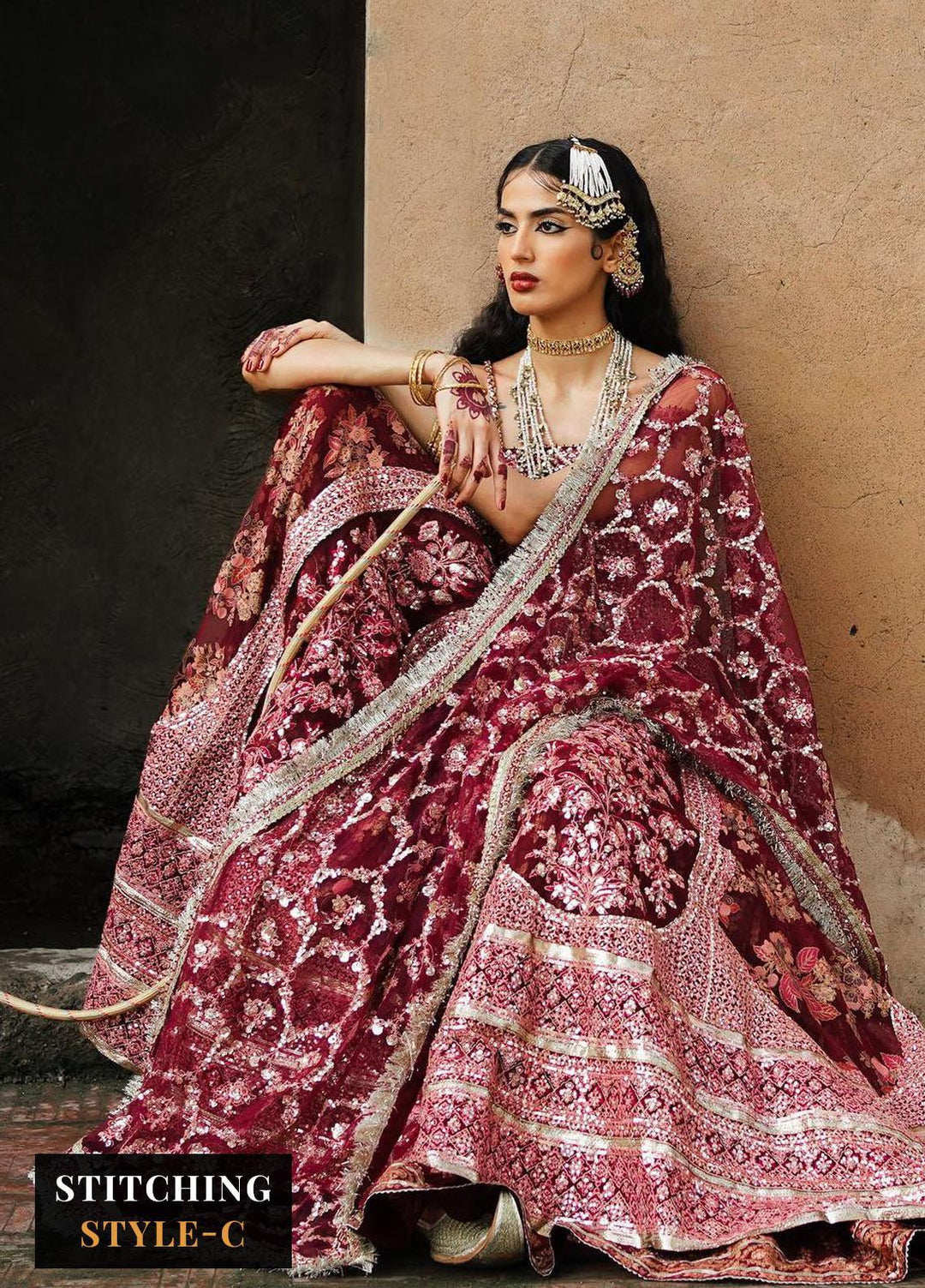 Zaib-un-Nisa by Hussain Rehar Embroidered Organza Suits Unstitched 4 Piece HRR23ZN Taab - Festive Collection