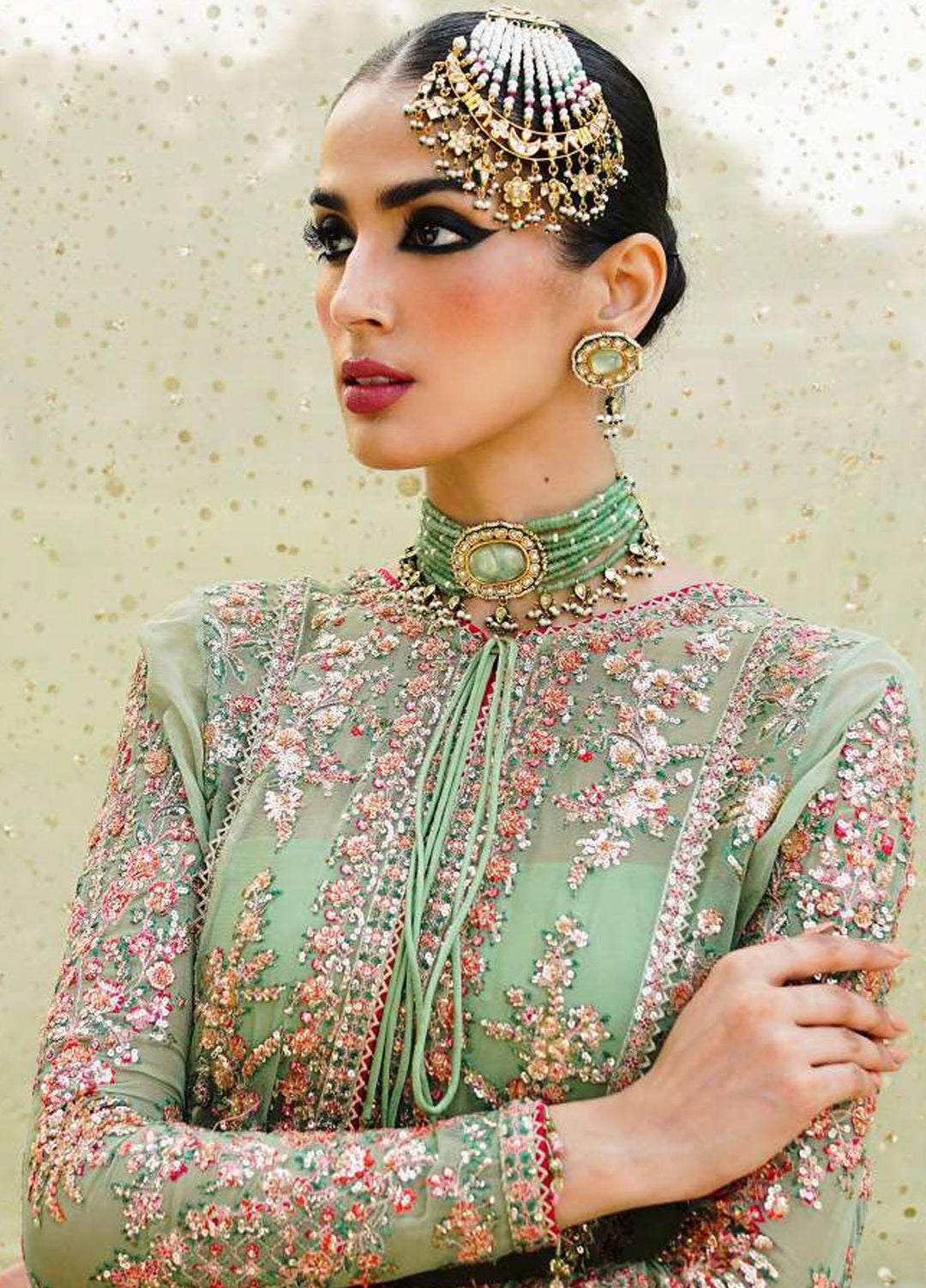 Zaib-un-Nisa by Hussain Rehar Embroidered Chiffon Suits Unstitched 4 Piece HRR23ZN Rang - Festive Collection
