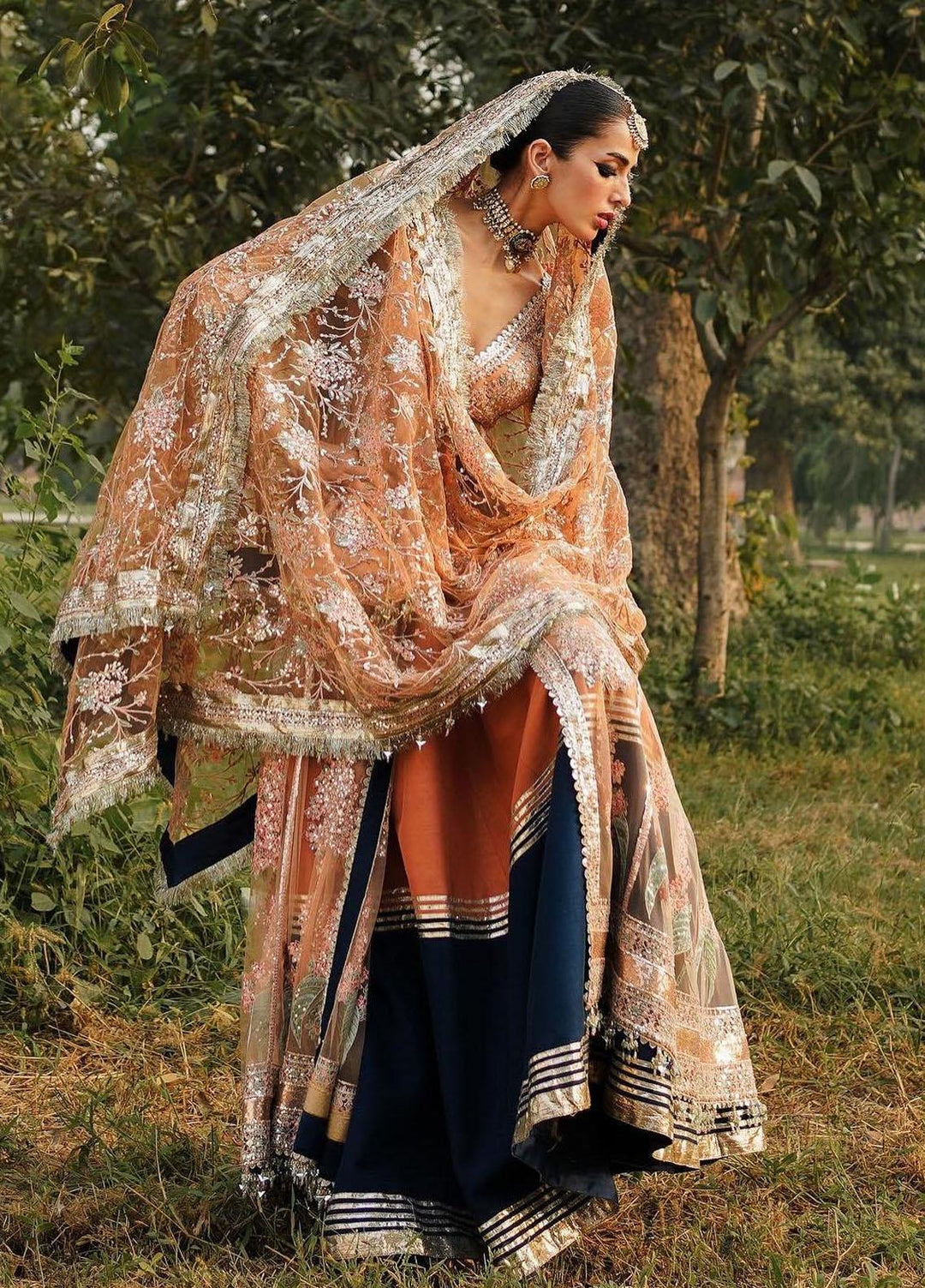 Zaib-un-Nisa by Hussain Rehar Embroidered Net Suits Unstitched 4 Piece HRR23ZN Chaman - Festive Collection